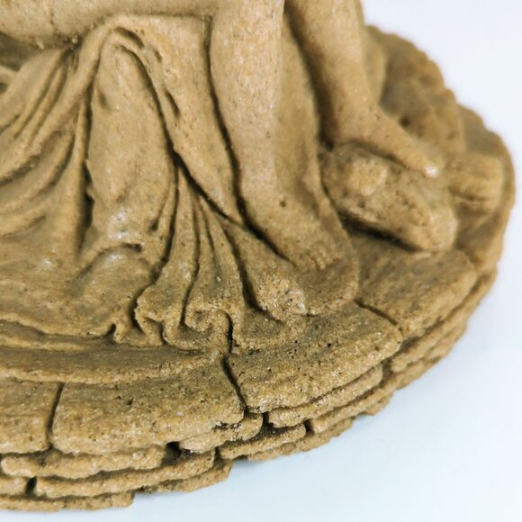 La Pieta Mary Holding Jesus Hand-Carved Statue Sandstone Religious Sculpture Vin - Picture 6 of 8